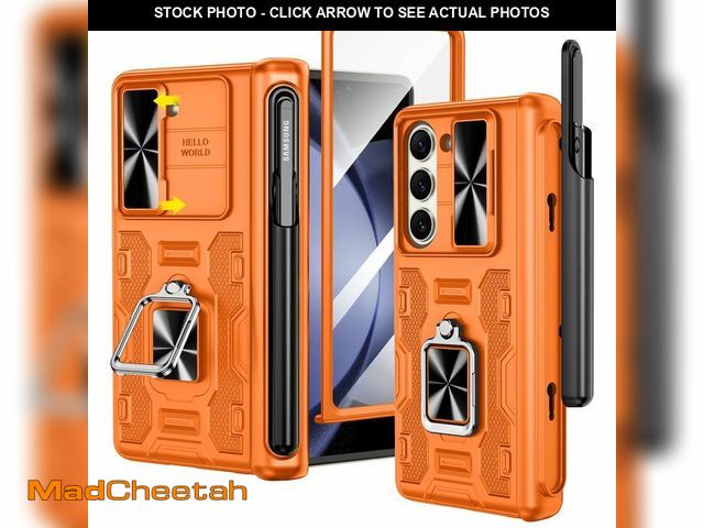 Lot 74-12979335 - VEGO for Galaxy Z Fold 5 Case with Stand, with [S Pen Holder][Hinge Protection][Rotating Kickstand][...