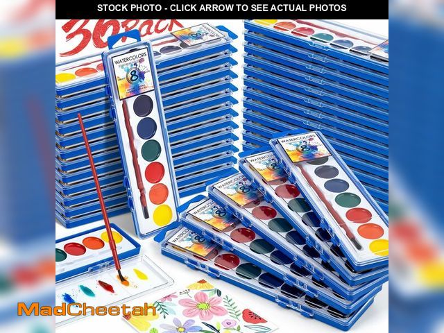 Lot 74-12708497 - 36 Pack Watercolor Paint Set Bulk,8 Colors Washable WaterColor Paint for Kids, Water Color Paint wit...