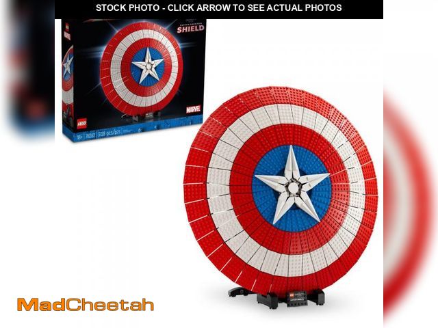 Lot 74-12473425 - LEGO Marvel Captain AmericaÃ¢â¬s Shield 76262 Model Kit for Adults, Collectible Replica of Captain ...