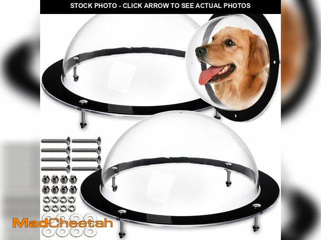 Lot 74-13960863 - Goaste 2 Pack Dog Fence Window, 12.4 Inch Clear Pet Dome, Durable Plastic Pet Peek Windows Playgroun...
