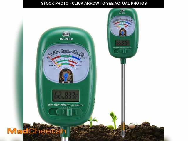 Lot 74-14144081 - 7-in-one Soil Test Kit, Soil Moisture Meter/PH Meter/Sunlight Intensity/Fertility Soil Tester, LCD D...
