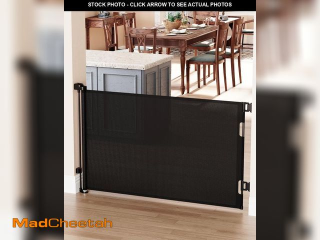 Lot 74-12416442 - Cumbor Retractable Gates for Stairs, Mesh Dog Gate for The House, Wide Pet Gate 33" Tall, Extends to...