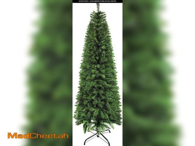 Lot 74-12153693 - MuRealy 6ft Pencil Slim Christmas Tree - Premium Artificial Christmas Tree 450 Tips Quick Setup with...