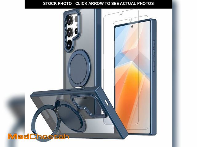 Lot 74-13950431 - HCXLYP for Samsung Galaxy S24 Ultra Case with 360 Magnetic Stand, Compatible with MagSafe, with 2 Te...