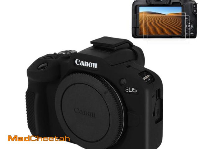 Lot 74-11555345 - Pocoukate Case for Canon EOS R100 Camera, Soft Silicone Protective Cover Skin with EOS R100 Screen P...