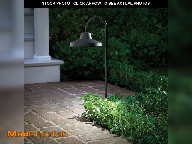 Lot 74-12557330 - *SCRATCHED* Hampton Bay Covington 90 Lumen Low Voltage Black LED Shepherd Hook Modern Farmhouse Weat...