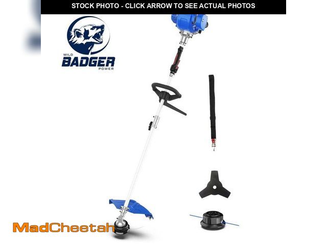 Lot 74-14033856 - WILD BADGER POWER 31cc String Trimmer 4-Stroke 31cc Brush Cutter Blade Gas Shoulder Strap String Tri...