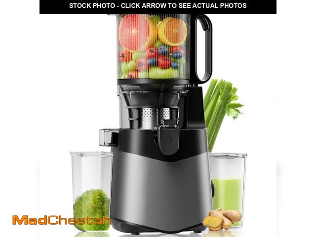 Lot 74-12214489 - Cold Press Juicer, 5.3" Extra Large Feed Chute Fit Whole Fruits &amp; Vegetables, 350W Slow Masticat...