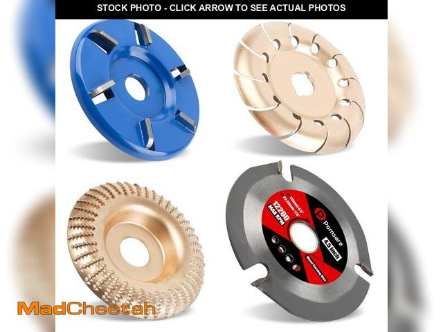Lot 74-12716077 - Pomsare Angle Grinder Wood Carving Disc Grinding Wheel, Attachments Wood Cutting Wheel Shaping Disc,...