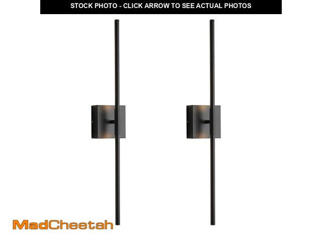 Lot 74-14049750 - KUZZULL Wall Sconces Set of Two Matte Black Wall Light Fixtures Wall Lamp with Led 3000K 12W Sconces...