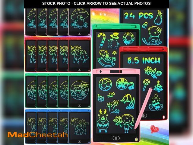 Lot 74-12719348 - Zhehao 24 Pieces LCD Writing Tablet Doodle Board 8.5 Inch Colorful Reusable Screen Board Pad Reusabl...