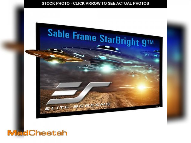 Lot 74-12274303 - Elite Screens Sable Frame StarBright 9, 122-inch Diag.16:9, 4K/8K Ultra HD Ceiling Light Rejecting a...