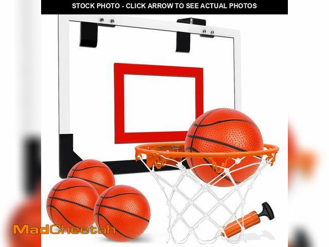 Lot 74-12978881 - TOY Life Basketball Hoop Indoor for Kids Over The Door Office Basketballhoop for Teens and Adults Mi...
