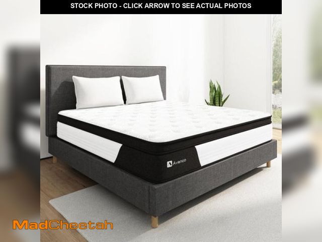 Lot 74-12294254 - Avenco 12-Inch King Size Hybrid Mattress in a Box  Pocketed Innerspring and Memory Foam Mattress  Me...