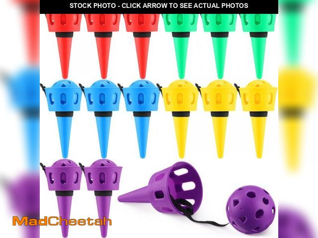 Lot 74-11545183 - 15 Pcs Ball Catch Game Hand Eye Coordination Ball Catching Cup Classic Outdoor Tetherball Catch Game...