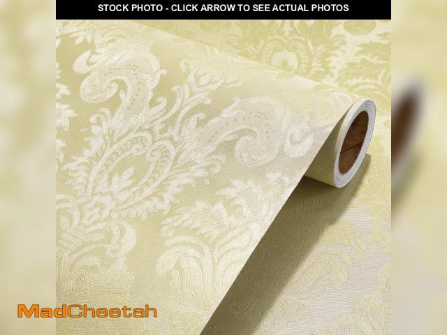 Lot 74-12523612 - YENHOME Damask Wallpaper, Damask Embossed Peel and Stick Wallpaper 30"X118" 3D Textured Wallpaper Re...