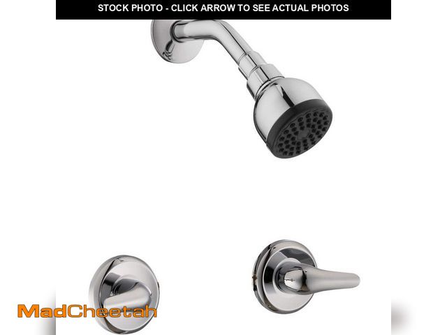 Lot 74-12557928 - Glacier Bay Aragon Double Handle 1-Spray Shower Faucet 1.75 GPM in Chrome - UNUSED