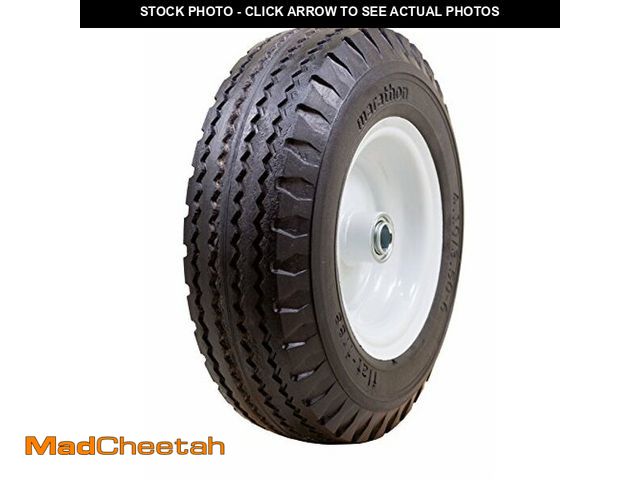 Lot 74-12695743 - Marathon 4.10/3.50-6" Flat Free, Hand Truck / All Purpose Utility Tire on Wheel, 3" Centered Hub, 3/...