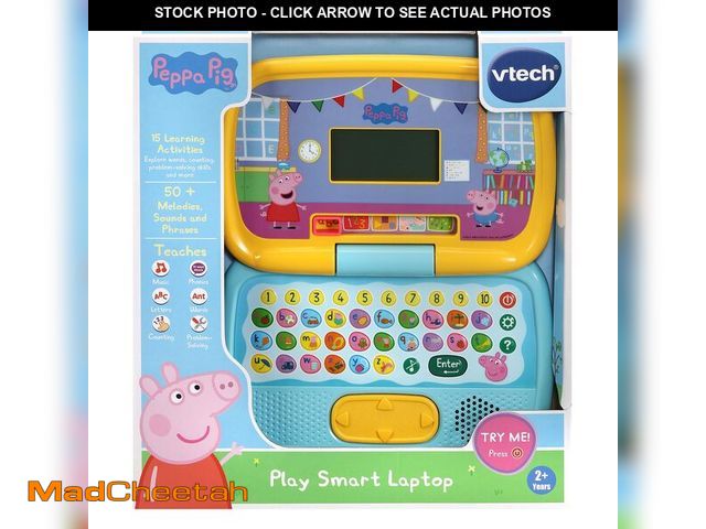 Lot 74-12389083 - VTech Peppa Pig: Play Smart Laptop | Interactive Learning Laptop for Kids with Letters &amp; Numbers...