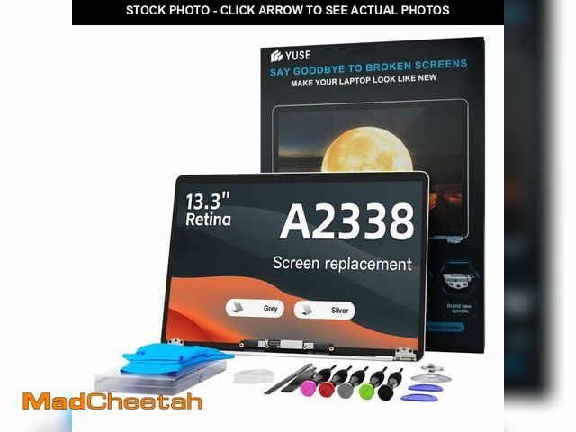 Lot 74-14301944 - Screen Replacement for MacBook Pro 13 inch A2338 2020 M1/2022 M2 LCD-Silver - USED