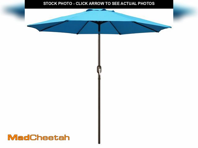 Lot 74-12688872 - Blissun 9' Outdoor Patio Umbrella, Outdoor Table Umbrella, Yard Umbrella, Market Umbrella with 8 Stu...