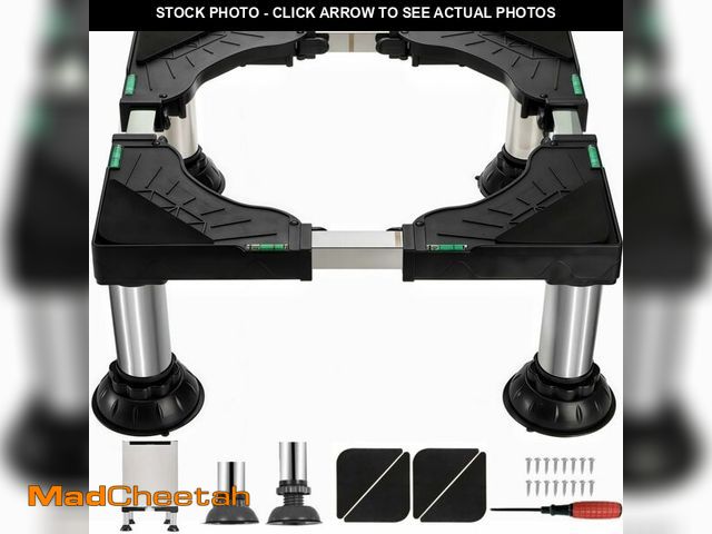 Lot 74-13720525 - Tlence 8.3"-9.5" Height Mini Fridge Stand, Washing Machine Pedestal with 4 Strong Feet, Adjustable S...