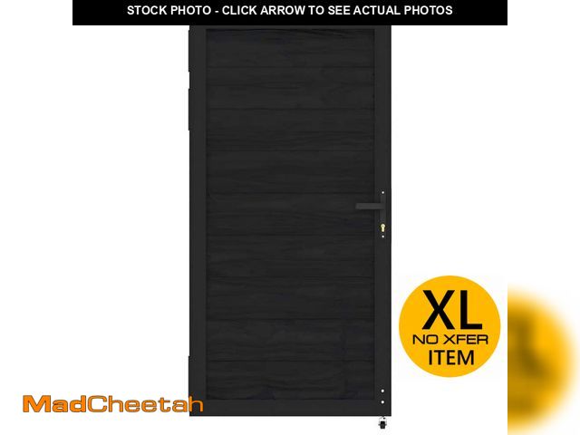 Lot 74-14448741 - mondaria New Version Privacy 3 ft. W x 6 ft. H Aluminum Frame Fence Gate Black Composite Panel with ...