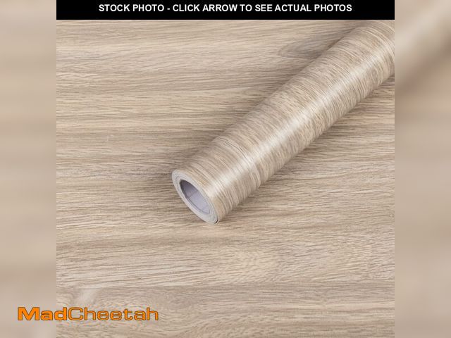 Lot 74-13066634 - Anmon Light Brown Wood Grain Contact Paper, Walnut Look Contact Paper Waterproof Removable, Wood Wal...