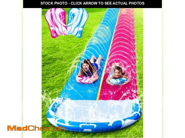 Lot 74-12437883 - JOYIN 22.5FT Water Slide and 2 Inflatable Boards, Extra Long Heavy Duty Double Lawn Waterslide with ...