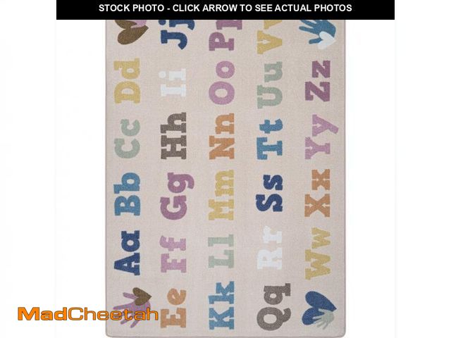 Lot 74-12477242 - Joy Carpets Alphabet for Everyone 7'8" x 10'9" Indoor Area Rug in Color Multi - UNUSED