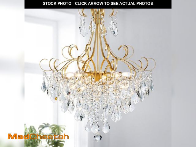 Lot 74-12315378 - WUZUPS Crystal Chandelier 10-Light Pendant Ceiling Light Modern Lighting Fixture for Dining Room Hal...