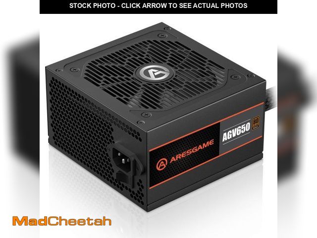 Lot 74-12111367 - ARESGAME AGV Series 650W Power Supply, 80 Plus Bronze Certified, Non Modular Power Supply, 5 Year - ...