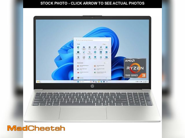 Lot 74-14362201 - (FOR PARTS ONLY) (MISSING HARD DRIVE,CRACKED SCREEN) HP 15.6 inch Laptop, HD Touchscreen Display, AM...