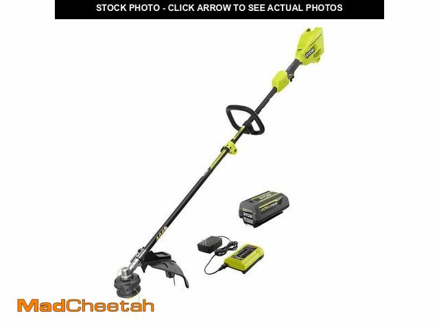 Lot 74-12794602 - Ryobi 40V 15 In. Expand-It Cordless Battery Attachment Capable String Trimmer With 4.0 Ah Battery An...