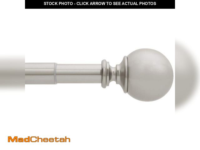 Lot 74-14343041 - Home Decorators Collection 72 in. - 144 in. Telescoping 1 in. Single Curtain Rod Kit in Brushed Nick...