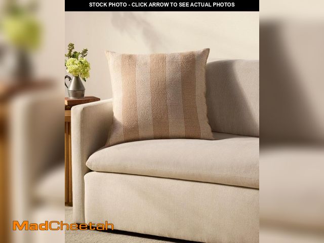 Lot 74-12399927 - Loloi Chris Loves Julia Auggie Collection PCJ0021 Orange/White 22'' x 22'' Cover Only Pillow - UNUSE...