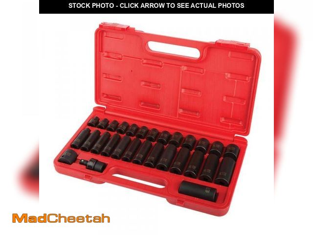Lot 74-12463973 - SUNEX TOOLS 3/8 in. Drive Standard and Deep Metric Impact Socket Set (29-Piece) - UNUSED
