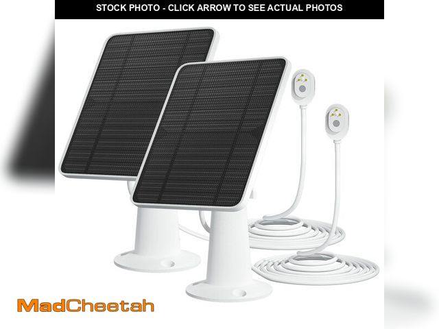 Lot 74-14213672 - Solar Panel Charger Compatible with Arlo Pro 5S/Pro 4/Pro 3/Pro 3 Floodlight/Ultra/Ultra 2 Camera, 6...