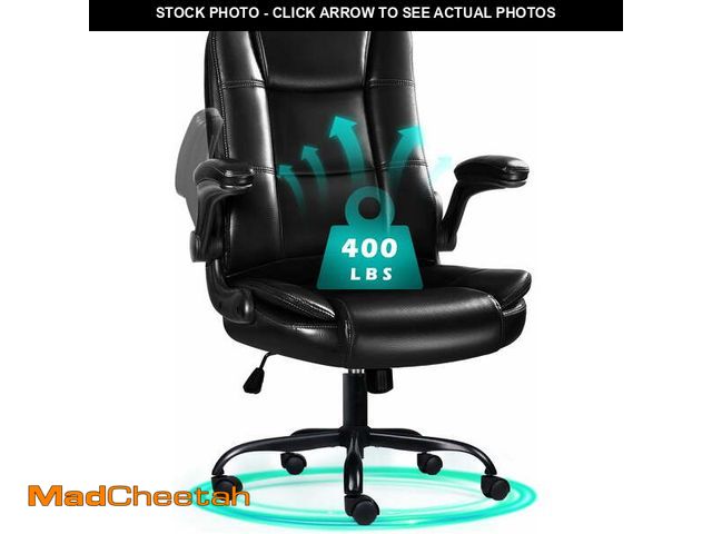 Lot 74-13045034 - (MISSING HARDWARE) Waleaf Big and Tall Executive Office Chair with Flip-up Arms for Adult, Ergonomic...