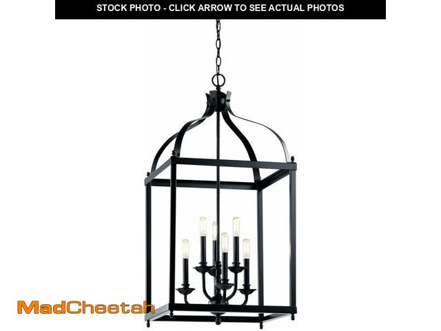 Lot 74-12544180 - KICHLER Larkin 36.25" 6 Light Pendant in Black - UNUSED