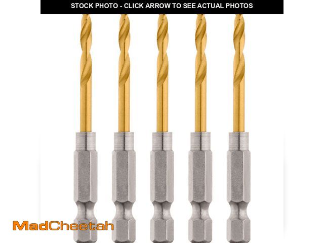 Lot 74-14310723 - Milwaukee SHOCKWAVE 1/4 in. Titanium Twist Drill Bit (5-Pack) - UNUSED