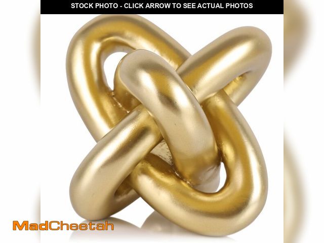 Lot 74-12979988 - XMGZQ Gold Knot Decor for Coffee Table Book,Chain Link Living Room Decor Item for Bookshelf Entryway...