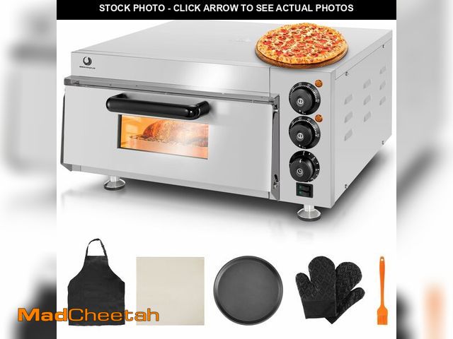 Lot 74-12570712 - BEAMNOVA Commercial 16" Pizza Oven, Countertop, 20L, 12 Inch Pizza Pan &amp; 16 Inch Pizza Stone, 0-...
