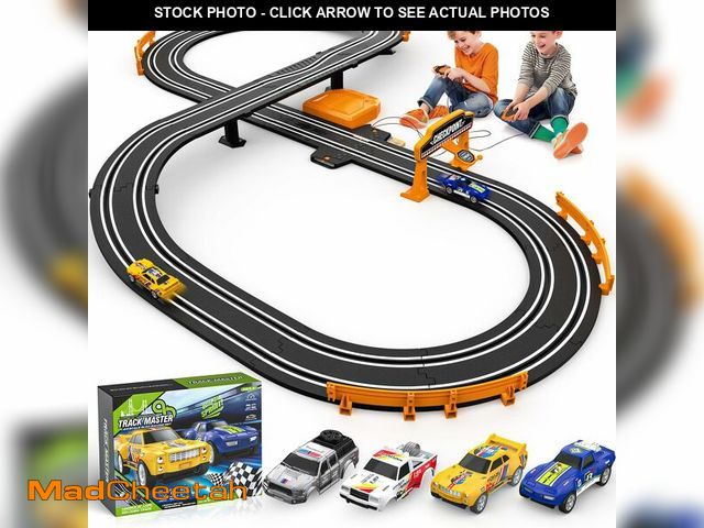 Lot 74-14385168 - Slot Car Race Track Sets for Boys, Race Car Track with 2 High-Speed Slot Cars, Battery or Electric C...