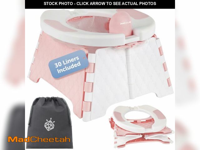 Lot 74-13570744 - Jool Baby Portable Potty Training Chair with Travel Bag and 30 Liners, Foldable, Indoor/Outdoor Use,...