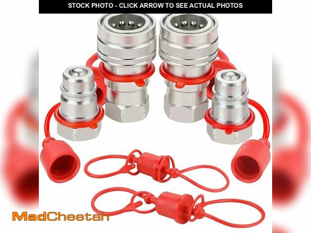 Lot 74-13712016 - ANCIMOON 1/2Ã¢â¬â¢Ã¢â¬â¢ Ag ISO 5675 Ball Pioneer Hydraulic Quick Connect Coupler with Dust Caps...