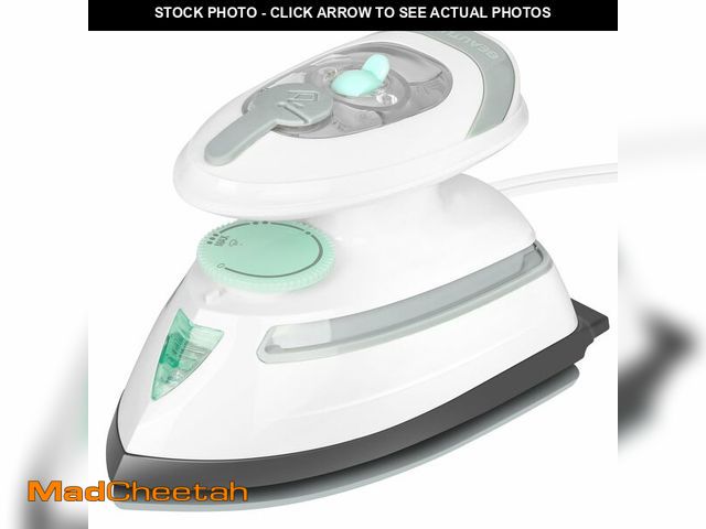 Lot 74-14206590 - BEAUTURAL Mini Travel Steam Iron for Clothes with Dual Voltage, Temperature Control, Non-Stick Solep...