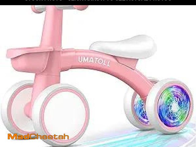 Lot 74-12126722 - Umatoll Colorful Lighting Baby Balance Bike Toys for 1 Year Old Girls Gifts, Adjustable Seat, 1st Bi...