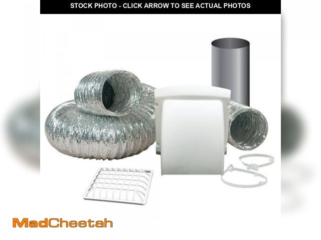 Lot 74-12463623 - Everbilt Wide Mouth Dryer Vent Kit with 4 in. x 8 ft. Aluminum Dryer Duct TD48PMKHD6 - UNUSED