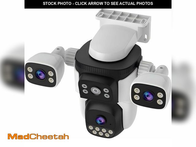 Lot 74-13718392 - Outdoor Home Security Camera Wireless, 3 Lenses 6MP Total (2MP Each), PTZ Camera Outdoor, 3 Screens ...